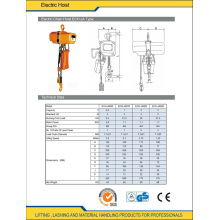 Electric Hoist with Chain 0.5 Ton to 3 Ton